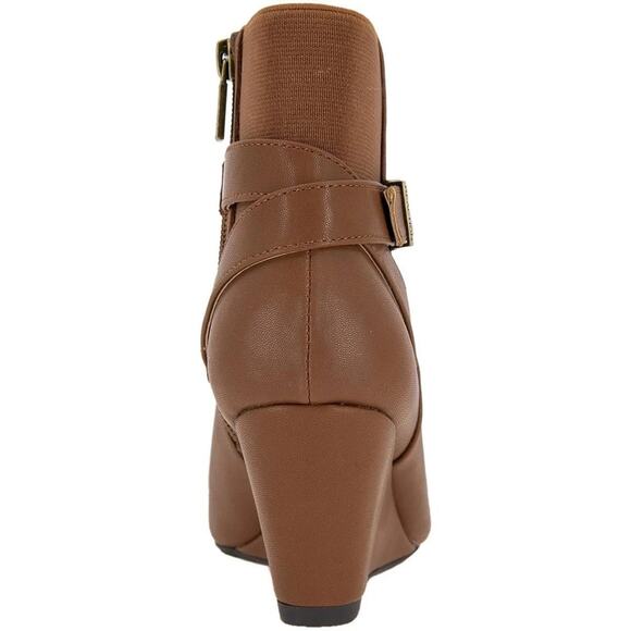 Kenneth Cole Reaction Womens Emmie Brown Wedge Boots 5 Medium - Picture 3 of 3